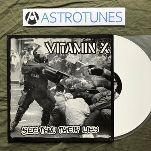 良ジャケ 激レア 白盤 2000年 米国盤 オリジナルリリース盤 Vitamin X カラーLPレコード See Thru Their Lies ハードコア・パンク