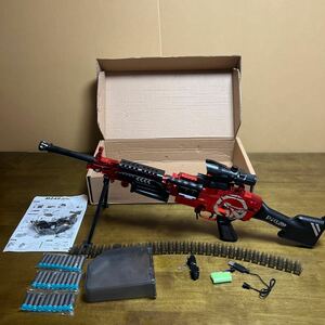 M249風電動スポンジダーツトイガン ナーフ ナーフ MINIMI ミニミ 電動ガン エアガン 赤黒