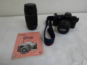 【CANON フィルム一眼レフカメラ】ジャンク品 不動品 キャノン New Eos Kiss EF 28mm-80mm F3.5-5.6Ⅳ 1996年 精密機器【C9-2①】0120