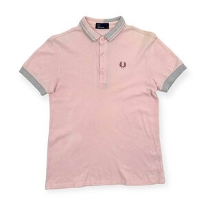 FRED PERRY フレッドペリー 鹿の子 半袖 ポロシャツ Sサイズ/ピンク/メンズ/ヒットユニオン/日本製