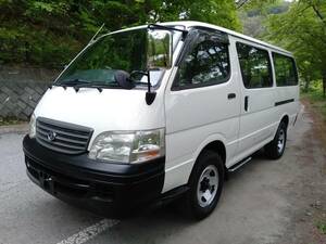 【10人乗ロング】4WD 1KZ ディーゼルターボ ハイエース ワゴン ((Hiace Van Life コミューター バン トランポ キャンピングカー キャラバン