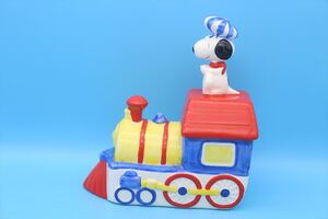 90s Willitts Designs Snoopy Ceramic Locomotive Bank/スヌーピー 貯金箱/ヴィンテージ/ピーナッツ/180079494