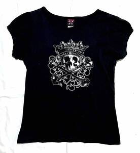 Tシャツ【LUCKY 13】クラウンスカル/TATTOO/L/タトゥー/刺青/Punk/Rockabilly/Hot Rod/Motorcycle