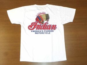 東洋 インディアン モーターサイクル Tシャツ INDIAN HEAD[白Lサイズ/INDIAN MOTORCYCLE 東洋エンタープライズ IM79364 ヘッド 半袖 新品