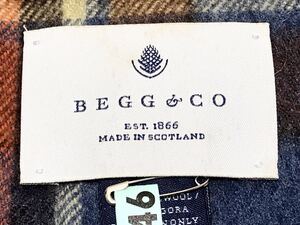 H605 BEGG＆CO. マフラー　ラムウール75% アンゴラ25% スコットランド製