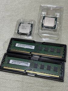 (中古)(動作確認済)CPU/RAMまとめて(Core i3 4150 3.5GHz)(Core i7 8700 3.20GHz)(DDR3 SDRAM4GB PC3L 2枚)