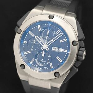 1円 保/箱付 稼働 IWC アイダブリューシー インヂュニア クロノグラフ AT/自動巻き ブラック文字盤 メンズ腕時計 TKD 腕時計 5017650 5NBT