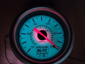 ★ 匿名発送 希少 当時品 BLITZ ブリッツ バキューム計☆ RACING METER i-D VCAUUM 60Ф ☆EL 60ミリ