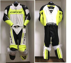 国内 ダイネーゼ 正規品 2ピース レザースーツ ミステル イエロー サイズ EU 48レーシングスーツ DAINESE 革ツナギ