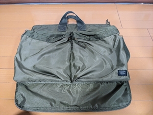 【中古】PORTER ポーター 2WAY HELMET BAG ナイロン ヘルメット バッグ カーキ系