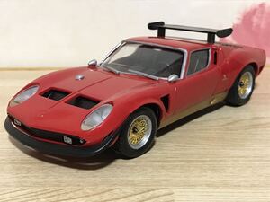 送料無料　1/24 当時物 ランボルギーニ イオタ プラモデル完成品 LAMBORGHINI JOTA 旧車 スーパーカー