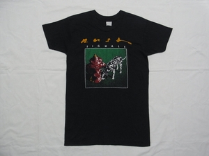 ☆ 80s USA製 ビンテージ RUSH ラッシュ 『SIGNALS』 NEW WORLD TOUR 82-83 Tシャツ sizeM 黒☆古着 ロック プログレ Yes King Crimson 70s