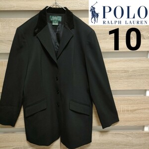 POLO RALPHLAUREN（ポロラルフローレン）ジャケット 10サイズ ブラック 美品（15）スーツ上着■60