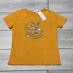 花柄刺繍半袖Tシャツ 新品タグ付き オレンジ Mサイズ