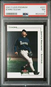 2001 MLB FLEER PREMIUM ICHIRO RC PSA 7