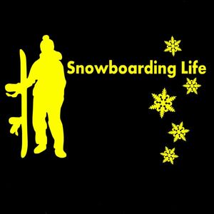 ★千円以上送料0★(15cm)【Snowboarding Life】　スノーボード・カー・車ステッカーDC2