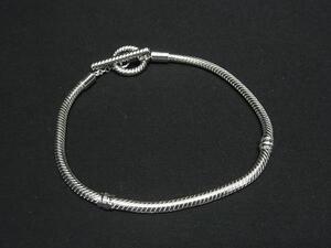 1円 ■極美品■ PANDORA パンドラ SV925 バングル ブレスレット アクセサリー レディース シルバー系 FF7835