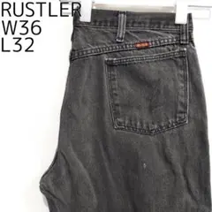 Rustler ラスラー W36 L32 ブラックデニム ボトム 黒 10277