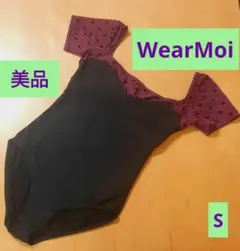 バレエ　レオタード　ウェアモア　wearmoi　ローズピンク　黒　ドット　半袖