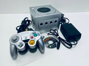 美品 / 動作品 任天堂 Nintendo GC ゲームキューブ ゲーム シルバー 本体 (DOL-001)セット 希少品(L-33)