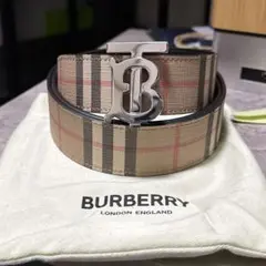 未使用保管品 BURBERRY TB バックル ロゴ ノバチェック ベルト