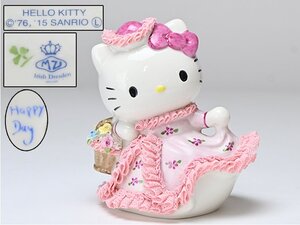 【 IRISH DRESDEN サンリオ ハローキティピンク 陶器人形 y020508 】アイリッシュ ドレスデン HELLO KITTY HAPPY DAY 国内限定 陶磁器 置物