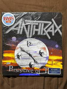 未使用未開封☆ANTHRAX Tシャツ PERSISTENCE OF TIME★アンスラックス　ライセンス:MERCHANDISE