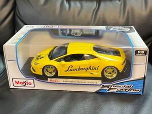 1/18 美品Lamborghini Huracan LP610-4 ランボルギーニ ウラカン 改造 カスタム 深リム ホイール ローダウン ダイキャストミニカー Maisto