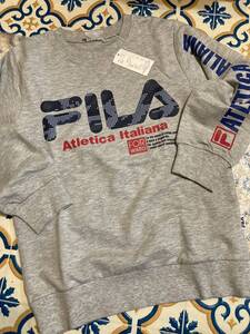 ★新品タグ付き　FILA　薄手のトレーナー　140ｃｍ　グレー　送料レターパック430円　★