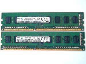 ■Samsung M378B5773DHO-CKO 2GBx2枚 PC3-12800 DDR3-1600MHz SDRAM CL11 1.5V non-ECC Unbuffered 240pin DIMM Memory 送料250円 中古(1)