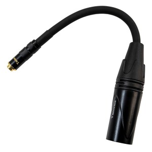 オーディオ 変換ケーブル XLR（4ピン） → 2.5mmジャック（バランス接続） ケーブル長 約10cm 1個入 ブラック SE-OH-XLR-25