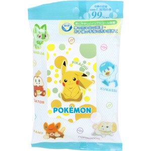 【まとめ買う】ポケットモンスター ウエットティシュ 水99％ ノンアルコール除菌 20枚入×6個セット