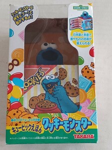 セサミストリート キュービックえほん クッキーモンスター TAKARA マスコット おもちゃ 中古 長期保管