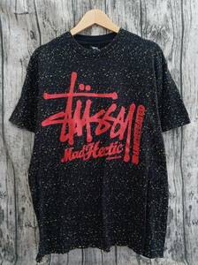 stussy × UNDEFEATED ステューシー × アンディフィーテッド 半袖Tシャツ ブラック ドット柄 ロゴ Lサイズ