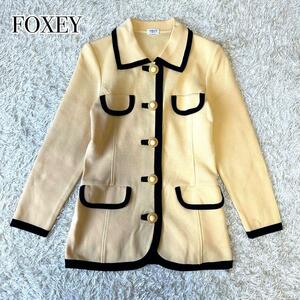 FOXEY フォクシー ジャケット ブルゾン 金ボタン イエロー マスタード