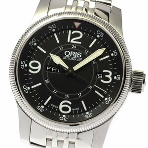 オリス ORIS 7660-40 ビッグクラウン タイマー デイデイト 自動巻き メンズ 良品 保証書付き_805950