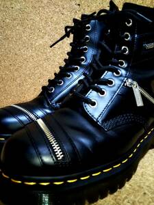 【Dr.MARTENS】ドクターマーチン 1460 ベックス ジップ 8ホールブーツ UK7 (26cm ) BEX ZIP 8EYE BOOT ブラック 厚底 希少レア【良品】