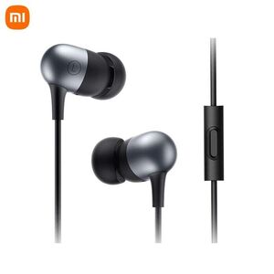 Xiaomi Mi カプセルイヤホン 有線 ヘッドフォン イヤホン 3.5mmジャック ダークブラック 在宅会議 通話 耳に疲れにくい設計 金属の高級感