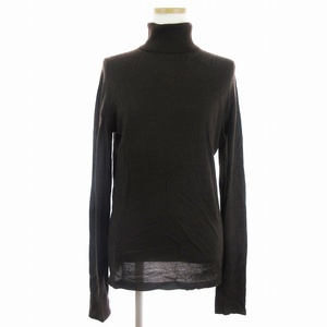 ダナキャラン DONNA KARAN タートルネック ニット セーター 国内正規 長袖 カシミヤ100％ 茶 ブラウン M レディース