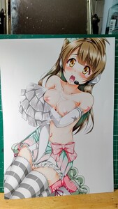 ラブライブ！ 南ことり 手描きイラスト 整理品 同人イラスト 美少女 スクールアイドル セクシー μ