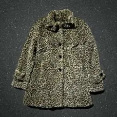 00s archive leopard fur coat Y2K