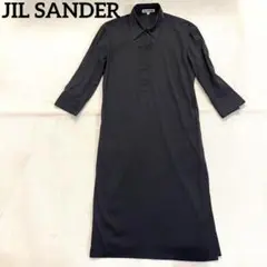 639 JIL SANDER シャツ ロング ワンピース 黒 36サイズ