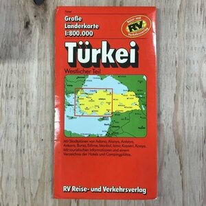 地図　トルコ西部　Turkei Westlicher Teil　ドイツ語　