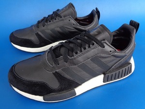 13783■新品 未使用 18年製 adidas Rising Star X R1 NMD Boost Sneaker アディダス ライジング スター 黒 レザー ブースト 26.5 EE3655