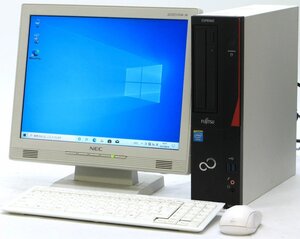 富士通 ESPRIMO D583/J FMVD10004 ■ 15インチ 液晶セット ■ Celeron-G1840/DVDROM/省スペース/Windows10 デスクトップ