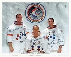 1971年 APOLLO 15 PRIME CREW アポロ15号 サイン フォト