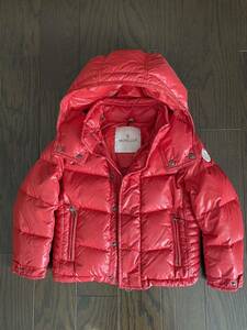 中古　モンクレール　Moncler キッズ　ダウンジャケット　レッド 100 110 4歳