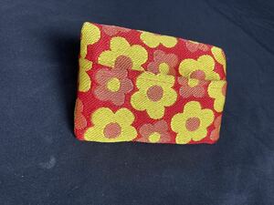 ハンドメイド　たたみへり　ティッシュケース　ポケット付　畳縁　handmade Japanese tatami edging tape　01