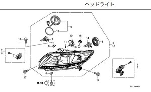 ホンダ　CR-Z ZF1-100.110　ヘッドライト左右セット　ハロゲン　33100-SZT-J02　33150－SZT-J02