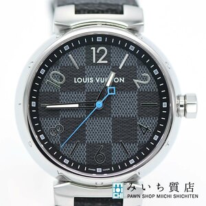 質屋 LV 腕時計 LOUIS VUITTON ルイヴィトン タンブール GM ダミエグラフィット QA073 メンズ TV8547 クォーツ H8386 みいち質店